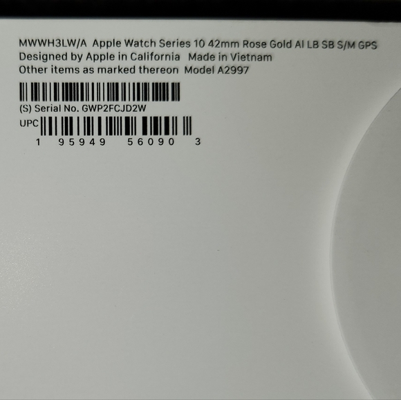 Apple Watch Series 10 (GPS) 42mm Aluminum Case with Light Blush Sport Band - S/M - Picture 7 of 7